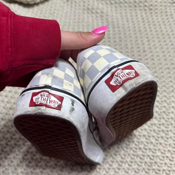Light blue and white checkered vans - Picture 4 of 6